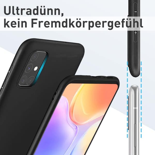 SILIKONE ETUI TIL SAMSUNG GALAXY A71 SORT MAT LYS SM-A715F