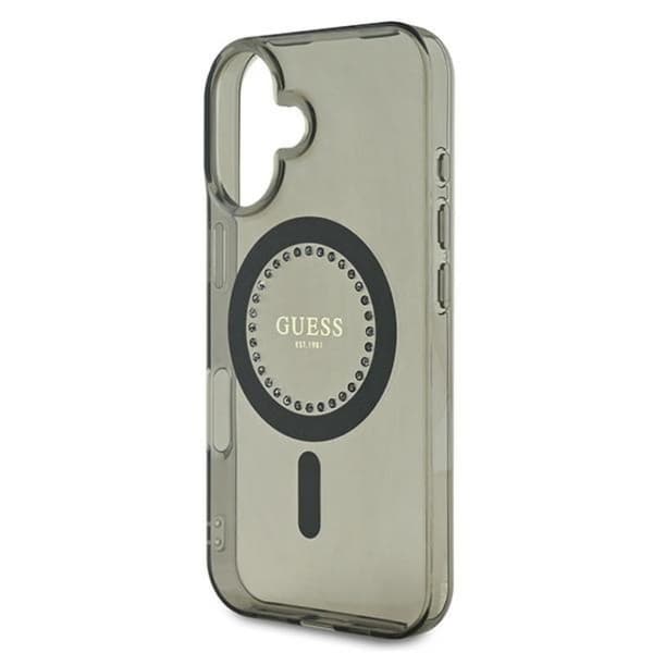 Guess IML Rhinestones MagSafe - iPhone 16 Plus cover (sort)