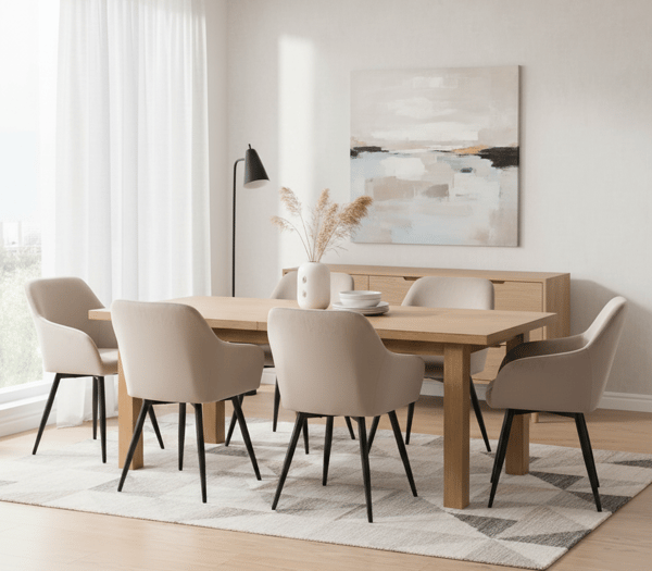 ESMO klädd snurrstol, beige sammet