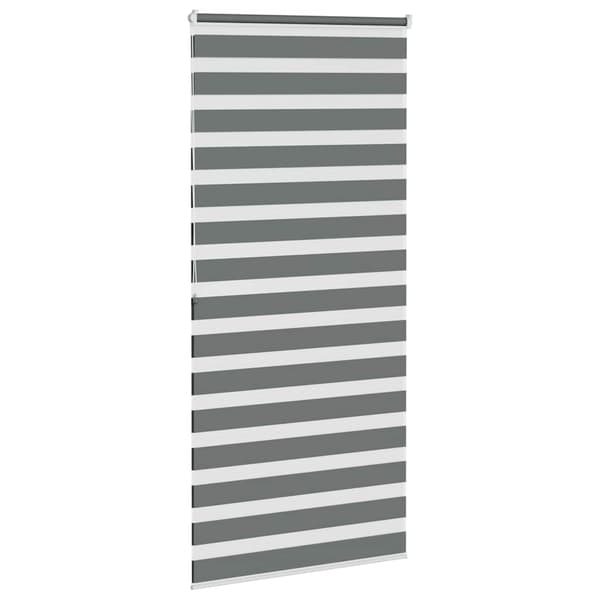 vidaXL Zebra rullegardin, mørkegrå, stofbredde 105,9 cm, polyester