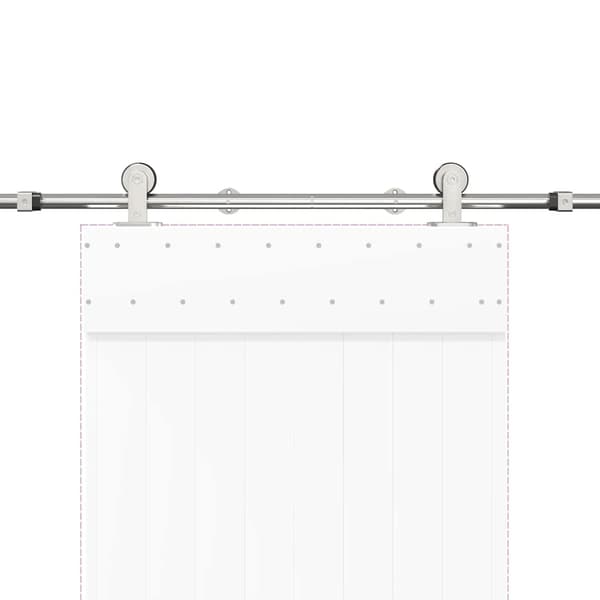 vidaXL Skjutdörrsfäste 183 cm stål silver