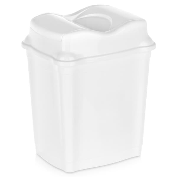 Plast sopbehållare vit 9 liter