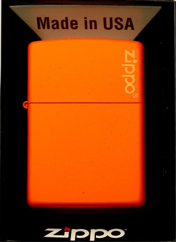 ZIPPO ORANGE MAT LOGO 60001268 lighter