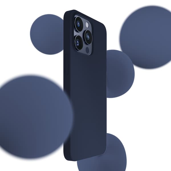 Apple iPhone 15 Pro Max - 3mk Silikonikuori Tummansininen