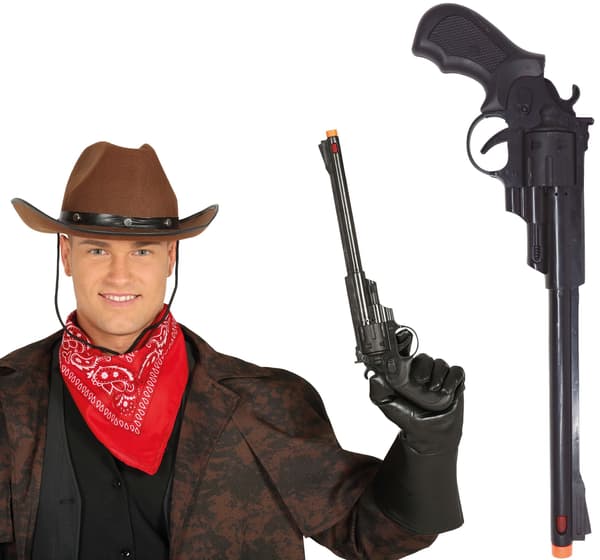 Pitkäpiippuinen Cowboy Sheriff -ase 43 cm