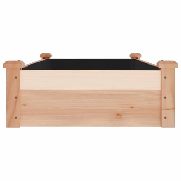 vidaXL Upphöjd rabatt med foder 120x60x25 cm gran