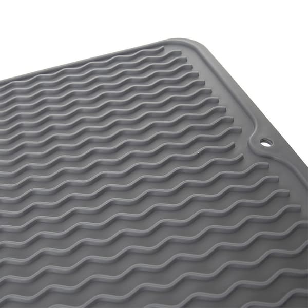 Gummimatta för torkning av disk grå 40x30,5 cm