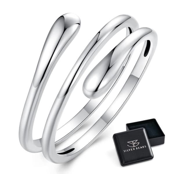 Elegant silverring som flätar om fingret, silver 925