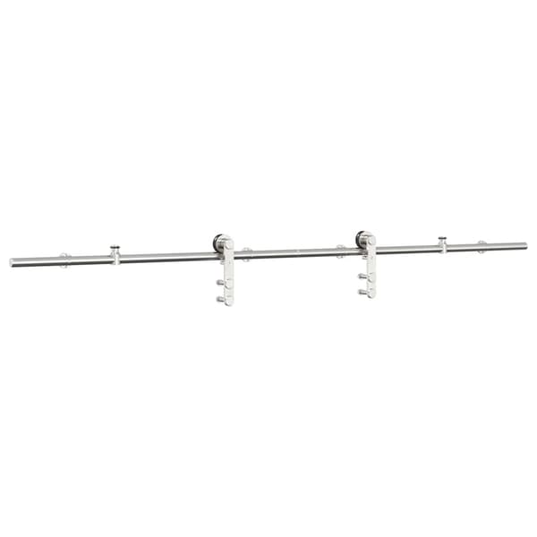 vidaXL Skjutdörrsfäste 183 cm stål silver