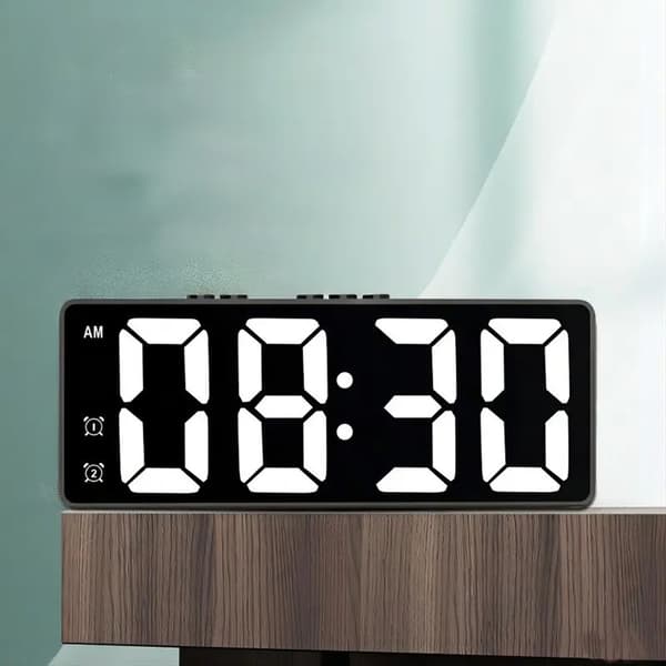 Digital RGB LED-väckarklocka - DAC8 - Svart