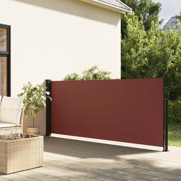 vidaXL Utdragbar sidomarkis brun 100x500 cm