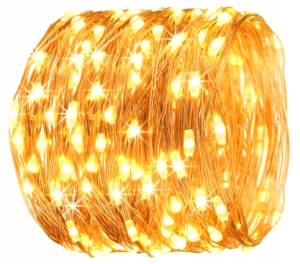 BATTERIDREVNE TRÅDLAMPER 100 LED VARM HVID 10M