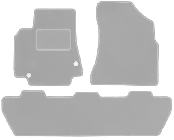 Grå bilmattor för Citroen Berlingo II kombivan, multispace, 5-sitsig (2008-2018)