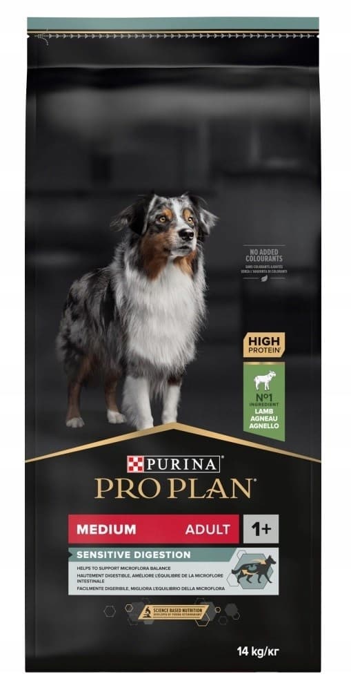 PURINA PRO PLAN Vuxen Medium Sensitive Lamm 14 kg