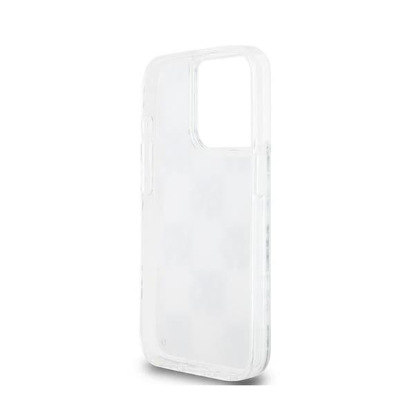 DKNY Liquid Glitter Multilogo - iPhone 15 Pro-skal (vitt)