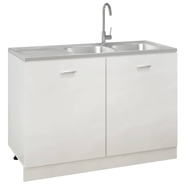 vidaXL Dubbel diskho, Silver, 1200x600x155 mm, Stål