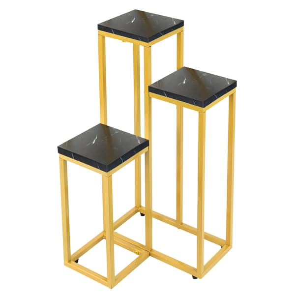 Blomsterstativ i flere niveauer, 3 niveauer, rustik loftsgulvstativ, 68 cm
