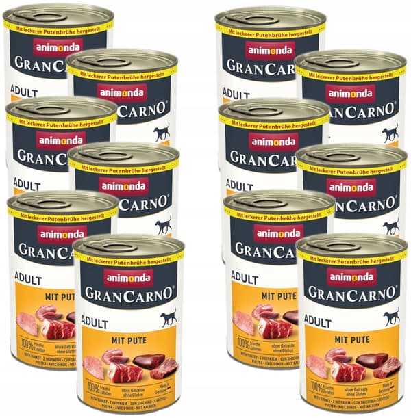 Vådfoder til hunde Animonda GranCarno Adult 12x400g kalkun