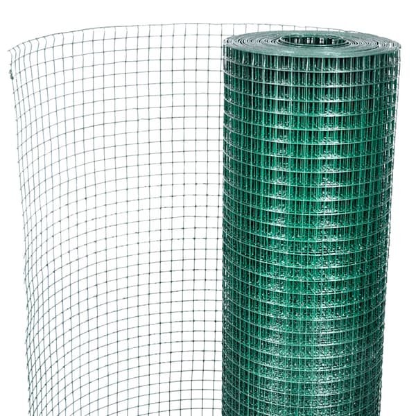 vidaXL Verkkoaita, sinkitty teräs, 1x25 m, vihreä