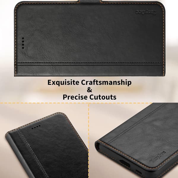 ETUI TIL SAMSUNG GALAXY S22 SORT LUKKET MED FLAP HOLDBART, SOLIDT