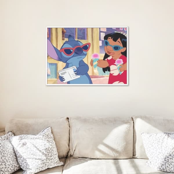 Maleri efter tal Lilo og Stitch med briller 50x40cm
