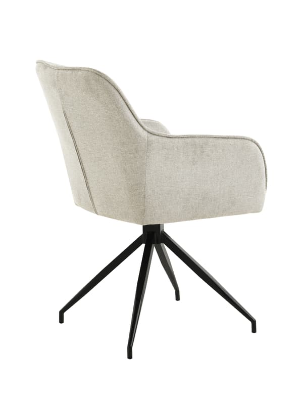ASTER polstret drejestol, lys beige stof