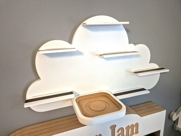 Cloud-hylde/display til lydfigurer til Toniebox 2-systemet