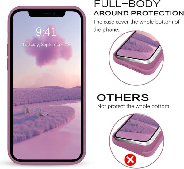 FODRAL TILL APPLE IPHONE 12 PRO MAX SILIKONFÖRSTÄRKT LILA