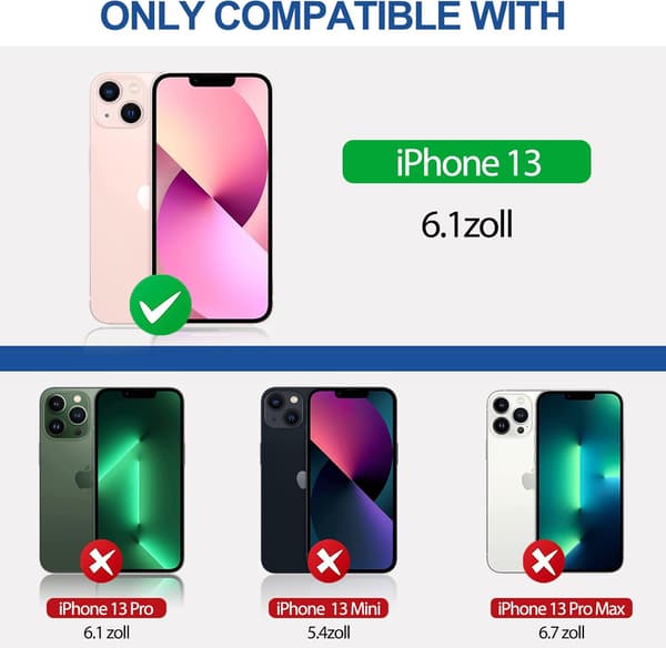 FODRAL TILL IPHONE 13 6.1 SVART VIKBART HÅLLBART