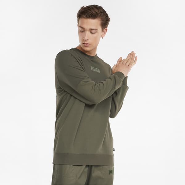 Herrtröja Puma MODERN BASICS CREW TR grön 58934744 r S