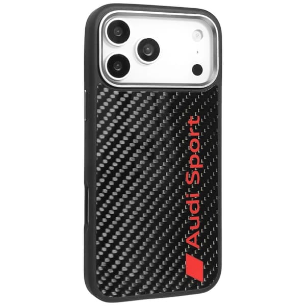 Audi R8 MagSafe-cover i kulfiber til iPhone 17 Pro Max - sort