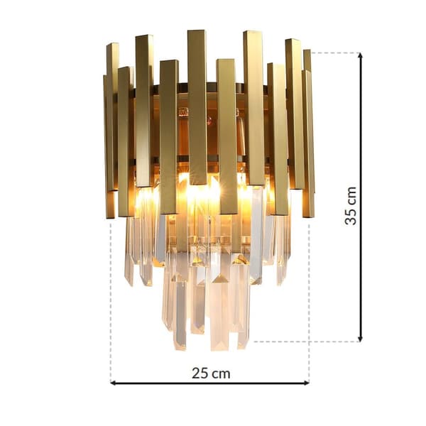 ASPEN VÆGLAMPE 1 E14 GULD MILAGRO ML5998