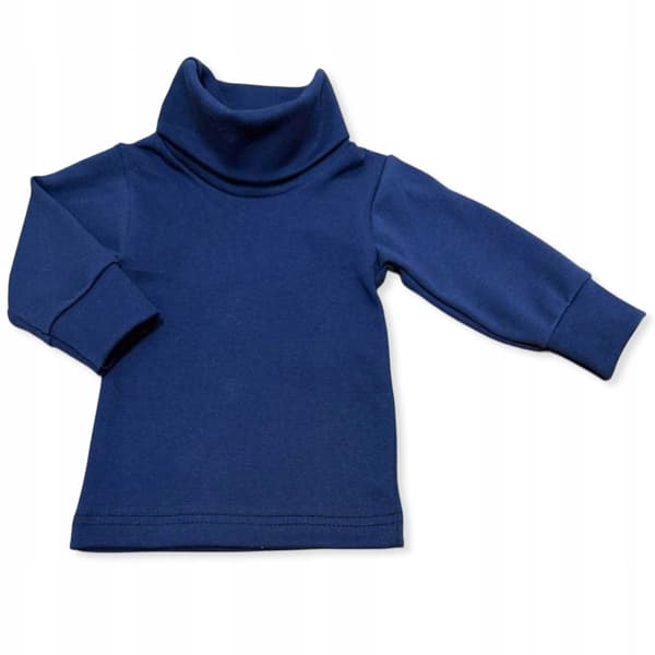 Varm børne-T-SHIRT MED PULLT HALS 92 MED MØRKEBLÅ BLUSE