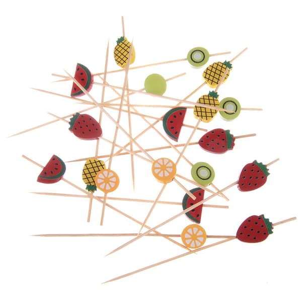 Bambu hedelmätikut snackseihin 12 cm 20 kpl