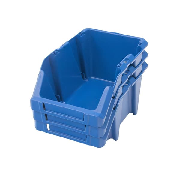 Mega-M lagerkontainer plastbox 155x250x120 mm blå 6-pack