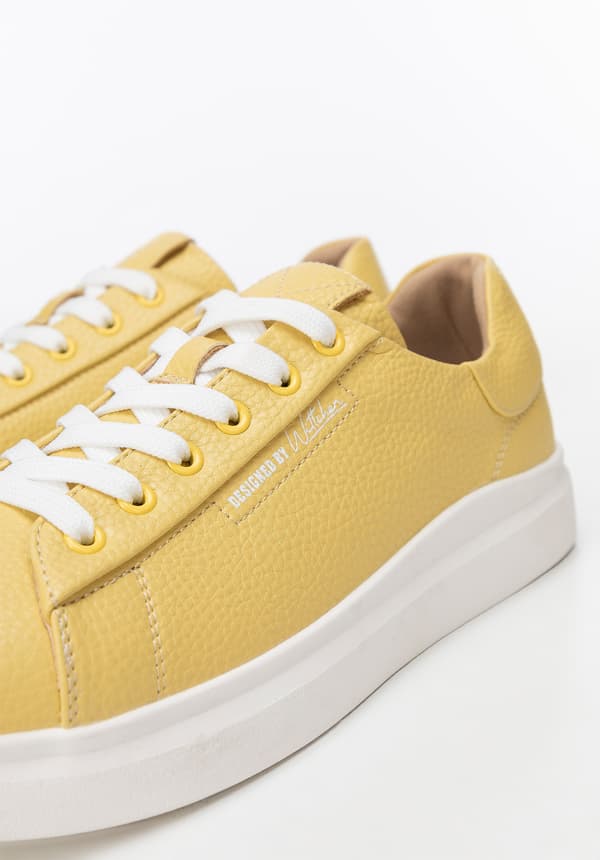 Wittchen dame klassiske gule platform sneakers, naturlæder