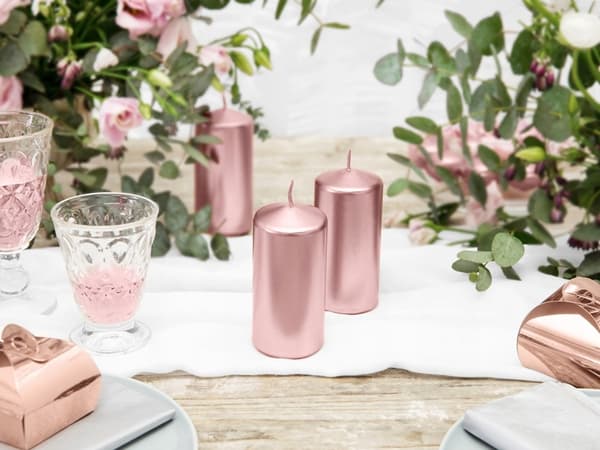 Klubbljus, 120/60, metallic, roséguld, 1 st.