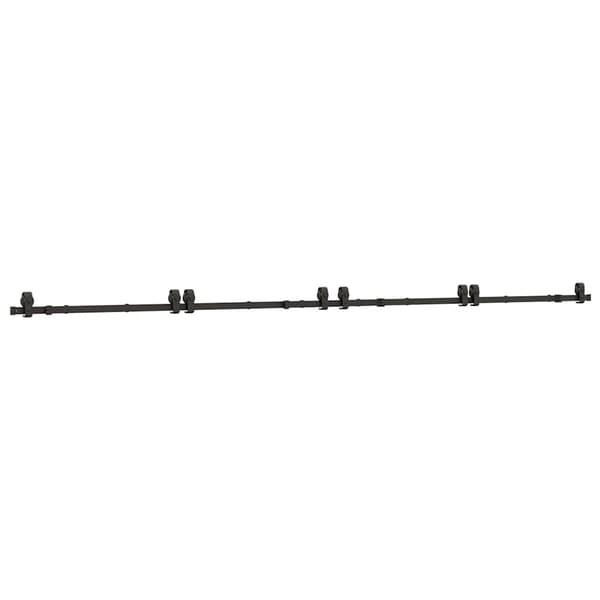 vidaXL monteringssystem til skydedør, 400 cm, stål, sort