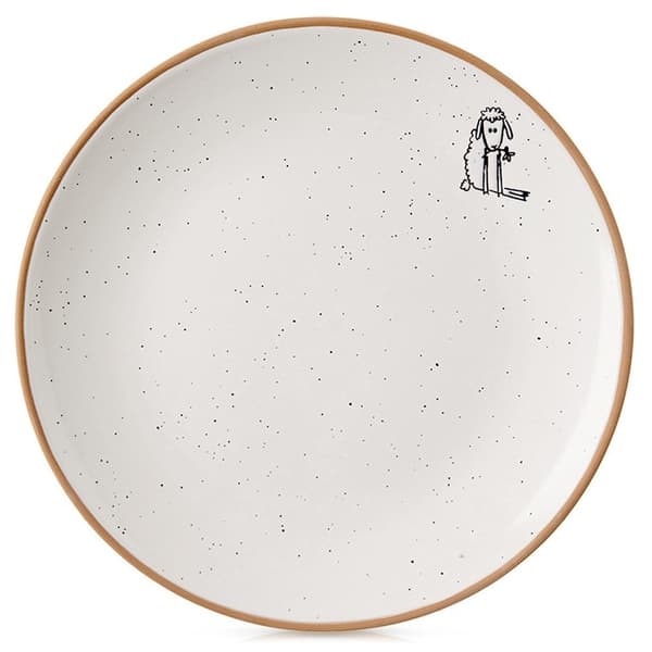 Keramisk beige desserttallerken 20 cm
