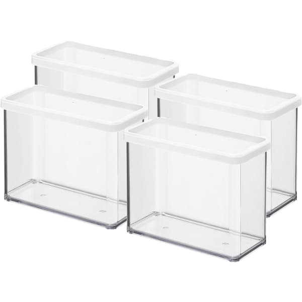 Rotho LOFT matbehållare 4x2,1 l vit, täta lock