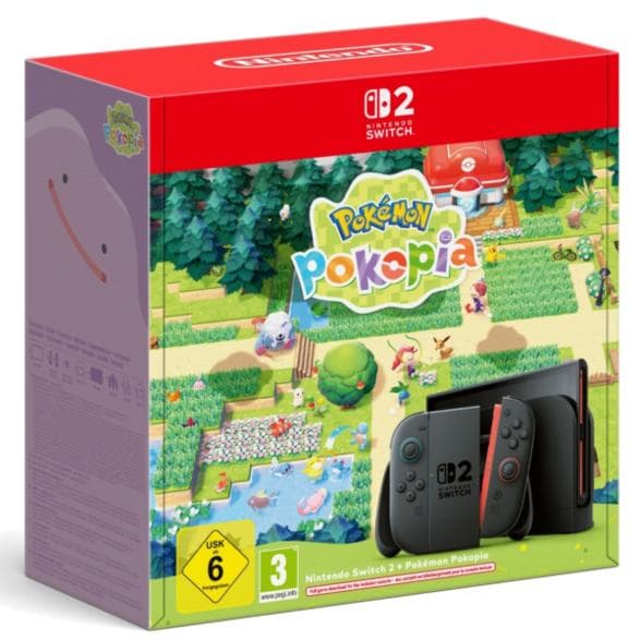 Nintendo Switch 2 Sort Konsol + Pokémon Pokopia