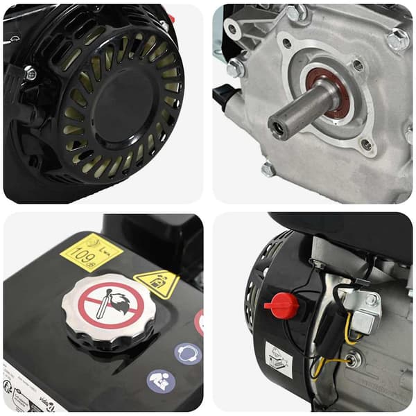 vidaXL benzinmotor, 6,5 hk, 4,8 kW, sort