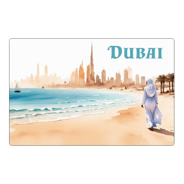 Køleskabsmagnet Dubai strand