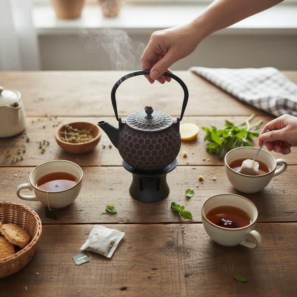 Støbejernskedel Bee 1,2 l teinfuser + tevarmer