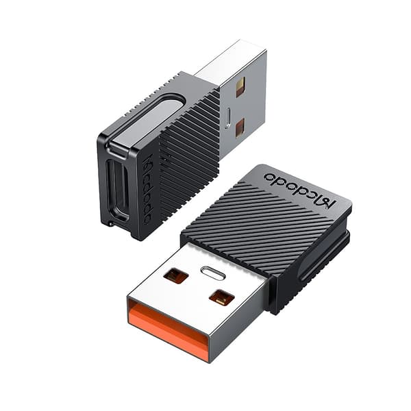 MCDODO ADAPTER USB-A TIL USB-C TIL USB HURTIGOPLADNING 5A OTG