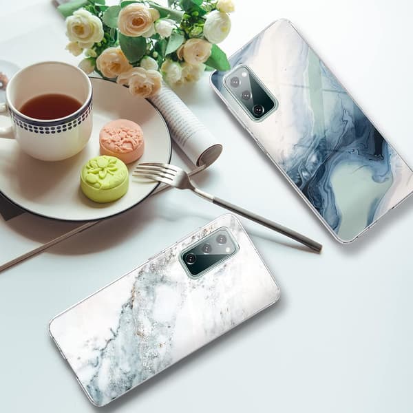 2 stk. etui til Samsung Galaxy S20 FE marmoreret