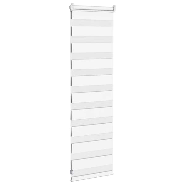 vidaXL Zebrarullgardin, vit, tygbredd 40,9 cm, polyester