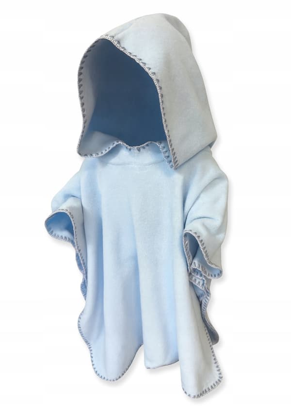 Børnekappe 86-104 håndklæde med HÆTTE poncho til poolen, strand BLÅ