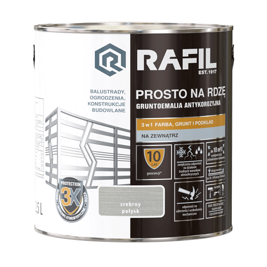 RAFIL ROSTFÄRG RAK SILVERGLASS 2,5L