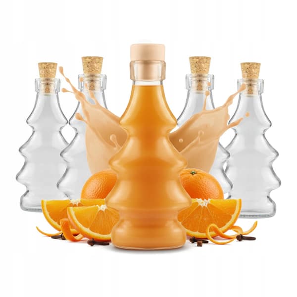 JULFLASKA 3D JULGRAN 100 ml GLASFLASKOR FÖR PRESENTDEKORATION